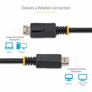 StarTech.com Câble DisplayPort 1.2 de 3 m, Câble DisplayPort Certifié VESA 4K x 2K UHD, Câble/Cordon DP pour Moniteur, ave