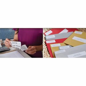 Adressetikett Dymo 99013 - 36 mm Breite x 89 mm Länge - Permanent Kleber - Rechteck - Schwarz, Transparent - Plastik - Sel