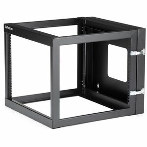 StarTech.com 8U 22in Depth Hinged Open Frame Wallmount Server Rack - Cold-rolled Steel (CRS) - 63.37 kg Maximum Weight Cap