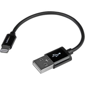 StarTech.com 15cm (6in) Short Black AppleÂ® 8-pin Lightning Connector to USB Cable for iPhone / iPod / iPad - Cable for iP