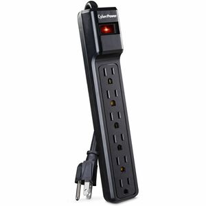 CyberPower CSB604 Essential 6 - Outlet Surge Protector with 900 J Surge Suppression - Clamping Voltage 500V, 4 ft Cord, NE