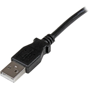 StarTech.com 1m USB 2.0 A to Left Angle B Cable Cord - 1 m USB Printer Cable - Left Angle USB B Cable - 1x USB A (M), 1x U