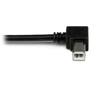 StarTech.com Câble USB 2.0 A vers USB B Coudé à Gauche Mâle / Mâle pour imprimante - 3 m - Noir. Longueur de câble: 3 m, C