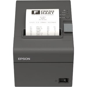Epson TM-T20II Desktop Direct Thermal Printer - Monochrome - Receipt Print - USB - Serial - With Cutter - Dark Gray - 7.87