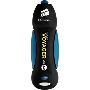Corsair 64GB Flash Voyager USB 3.0 Flash Drive - 64 GB - USB 3.0 - 190 MB/s Read Speed - 55 MB/s Write Speed - Black, Whit
