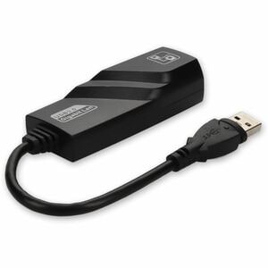 AddOn USB A 3.0 Male to RJ-45 Female Gray & Black Adapter - 100% compatible and guaranteed to work
