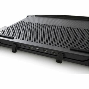 Targus Chill Mat Cooling Device - Black, Grey - 2 Fan(s) - Built-in USB Hub