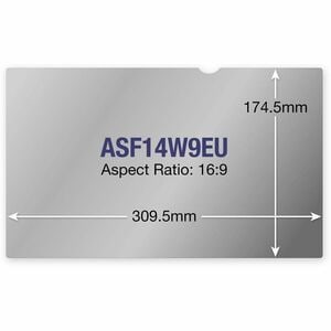 Targus ASF14W9EU Anti-glare Privacy Screen Filter - Transparent, Black - For 35.6 cm (14") Widescreen LCD Desktop/Laptop, 
