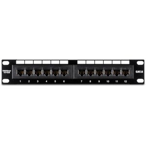 12-Port Cat. 6 Unshielded Patch Panel (10" wide)