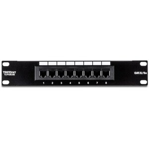 8-Port Cat. 5e Unshielded Patch Panel (10" wide)