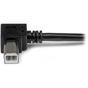 StarTech.com Cable Adaptador USB 2m para Impresora Acodado - 1x USB A Macho - 1x USB B Macho en Ángulo Derecho - Cable for