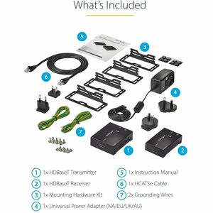 StarTech.com Juego Kit Extensor HDMI por Cable Ethernet UTP Cat5 Cat6 RJ45 Adaptador POC Power over Cable - 1 Dispositivo 