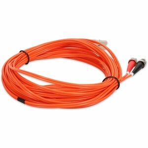 AddOn 2m LC (Male) to ST (Male) Orange OM1 Duplex Fiber OFNR (Riser-Rated) Patch Cable - 100% compatible and guaranteed to