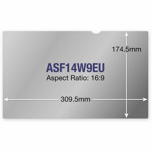 Targus ASF14W9EU Blendfrei Blickschutzfilter - Transparent, Schwarz - für 35,6 cm (14 Zoll) Widescreen LCD Desktop/Laptop,