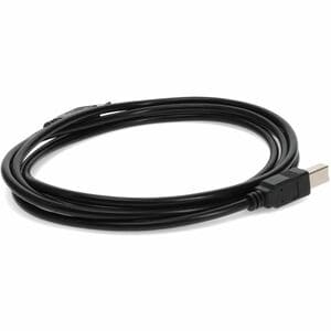 AddOn 10ft USB 2.0 (A) Male to USB 2.0 (B) Male Black Cable - 100% compatible and guaranteed to work