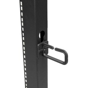 StarTech.com 25U Adjustable Depth Open Frame 4 Post Server Rack w/ Casters / Levelers and Cable Management Hooks - Steel, 