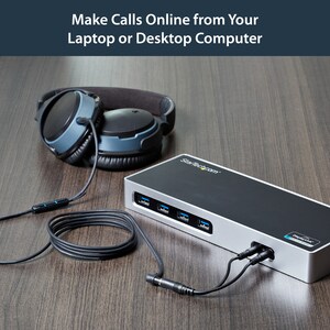 StarTech.com 3.5mm 4 Position to 2x 3 Position 3.5mm Headset Splitter Adapter - F/M - Cable for Audio Device, Headphone, M