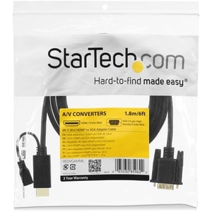 StarTech.com Câble adaptateur HDMI® vers VGA de 91cm - Convertisseur actif HDMI vers HD15 - M/M - 1920x1200 / 1080p - Cabl