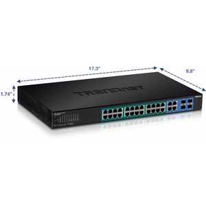 TRENDnet TPE-2840WS 28 Ports Manageable Ethernet Switch - Gigabit Ethernet - 10/100/1000Base-T - New - TAA Compliant - 2 L