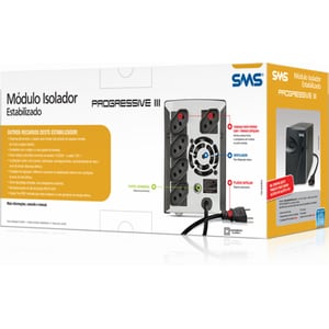 SMS Progressive III uAP500Bii Line Conditioner - Under Voltage, Surge, Over Temperature protection - NBR14136 - 120 V AC, 