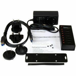 StarTech.com Hub USB 3.0 à 7 ports - Concentrateur USB à montage mural / sur bureau avec boîtier métallique - 7 Total de p