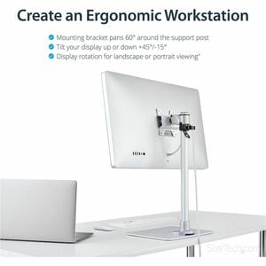 StarTech.com Single Monitor Stand, For up to 34" (30.9lb/14kg) VESA Mount Monitors, Works with iMac / Apple Cinema Display