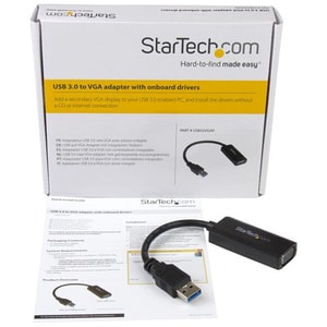 StarTech.com USB 3.0 to VGA Video Adapter - On-board Drivers for Installation Without an Internet Connection or CD-ROM Dri