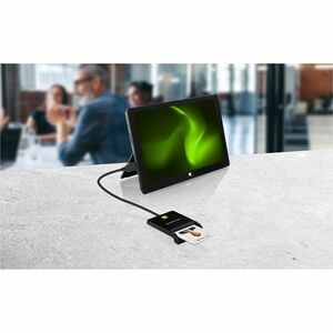 IOGEAR USB Smart Card Reader (Non-TAA) - Contact - Cable - USB 2.0 - Black