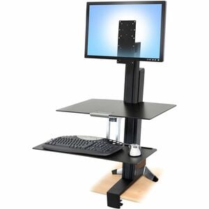 Ergotron Mounting Bracket for Display, Workstation - Black - 1 Display(s) Supported - 13.15 kg Load Capacity - 100 x 100, 