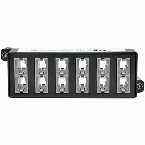 Tripp Lite 40Gb High Density Pass-Through Cassette 12 12-Fiber MTP/MPO - 24 x MTP - 24 Port(s) - 24 x RJ-11 - 24 x MT Port