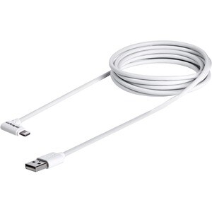 StarTech.com Angled Lightning to USB Cable - 2m (6ft) - White - Cable for iPhone, Mobile Device - First End: 1 x 8-pin Lig