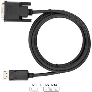 VisionTek DisplayPort to SL DVI 1.8M Active Cable (M/M) - DisplayPort to SL DVI-D Active Cable - DP to DVI Cable Male to M