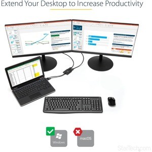 StarTech.com Mini DisplayPort MST Hub - Mini DisplayPort to DisplayPort Multi Monitor Splitter - MST Hub mDP 1.2 to 2x DP 