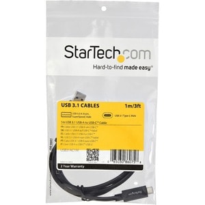 StarTech.com StarTech.com 3 ft 1m USB to USB C Cable - USB 3.1 10Gpbs - USB-IF Certified - USB A to USB C Cable - USB 3.1 
