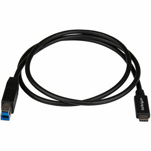 StarTech.com USB-C to USB-B Printer Cable - M/M - 1 m (3 ft.) - USB 3.1 (10Gbps). Cable length: 1 m. Connector 1: USB C, C