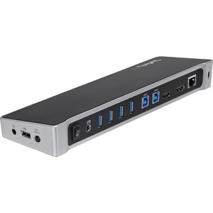 StarTech.com Dual Monitor KVM Docking Station - for Two Laptops - 4K - File Transfer - Universal Laptop Docking Station (U