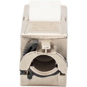 Digitus CAT 6A Keystone Modul, geschirmt mit intelligentem Kabelmanager. Produktfarbe: Silber, Anschluss 1: Rj-45. Gewicht