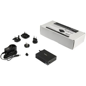 StarTech.com Gigabit Ethernet Fiber Media Converter - Compact - 850nm MM LC - 550m - With MM SFP Transceiver - For 10/100/