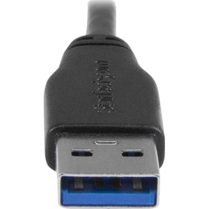 StarTech.com 0.5m 20in Slim Micro USB 3.0 (5Gbps) Cable - M/M - USB 3.0 A to Right-Angle Micro USB - USB 3.2 Gen 1 - Posit