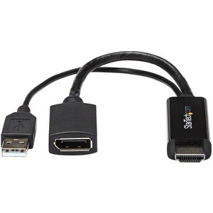 StarTech.com HDMI auf DisplayPort Adapter - HDMI auf DisplayPort Konverter mit USB Power - 4K - Unterstützt bis zu4096 x 2
