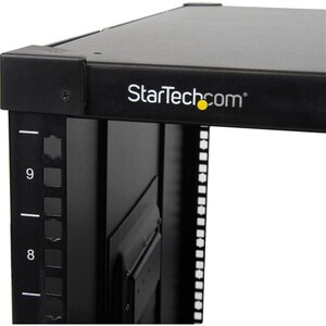 StarTech.com 4-Pfosten 9 HE Mobiles Open Frame Serverrack, 19" Netzwerk Rack mit Rädern, kleines Rack für Netzwerk/AV/IT G