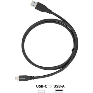 VisionTek USB-C to USB-A 1M Cable (M/M) - USB-C to USB-A 1 Meter 3.3 ft Male to Male Cable PD 60W 10Gbps Data for Laptop I