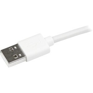 StarTech.com 1m 3 ft Angled Lightning to USB Cable - White - Angled Lightning Cable for iPhone / iPod / iPad - Cable for i
