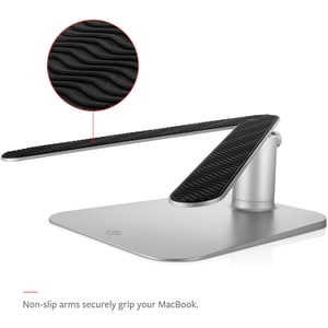 Twelve South HiRise for MacBook | Height-adjustable stand for MacBooks & Laptops - 11" x 4.3" x - Metal - 1 - Silver