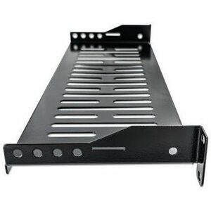 Intellinet 1U Rack-mountable Rack Shelf for Server, Networking, Rack - Jet Black - 19" Cantilever Shelf, 1U, 2-Point Front