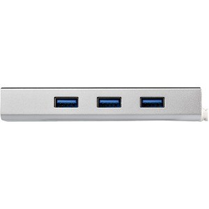 StarTech.com 3-Port USB Hub with Ethernet, USB-A Ports, Gigabit Ethernet/GbE, USB 5Gbps, Bus-Powered, Portable Laptop USB 