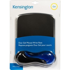 Kensington Duo Gel Mouse Pad Wrist Rest - 9.38" (238.13 mm) Height x 7.75" (196.85 mm) Width x 1.50" (38.10 mm) Depth - Bl
