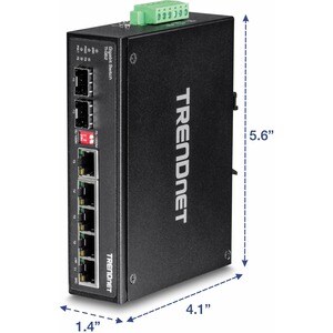 TRENDnet TI-G62 6 Ports Ethernet Switch - Gigabit Ethernet - 1000Base-T, 1000Base-X - New - TAA Compliant - 2 Layer Suppor