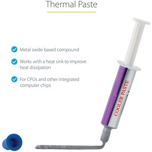 StarTech.com Wärmeleitpaste - 0,1 °C/W - Spritze - Silber - TAA-konform - 1,93W/m∙K -30 °C bis 180 °C Betriebstemperatur -