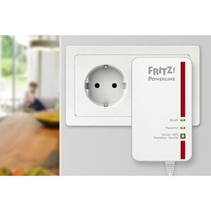 FRITZ! 1240E Powerline Netzwerkadapter - 1 x Netzwerk (RJ-45) - 1200 Mbit/s Stromleitung - Wireless LAN - IEEE 802.11n - 3